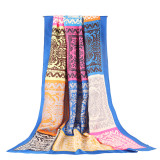 Wholesale 2021 new style fashion Jacquard pattern Satin silk scarves scarfs for women stylish