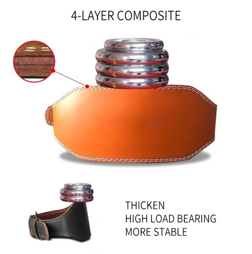 Competitive price Adjustable Custom cowhide cow leather weightlifting Gym belt weight lifting belt