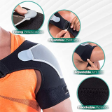 Men Suits Back Posture Shoulder Support Belt Shoulder Brace Support Compression Sleeve for Torn Rotator Cuff