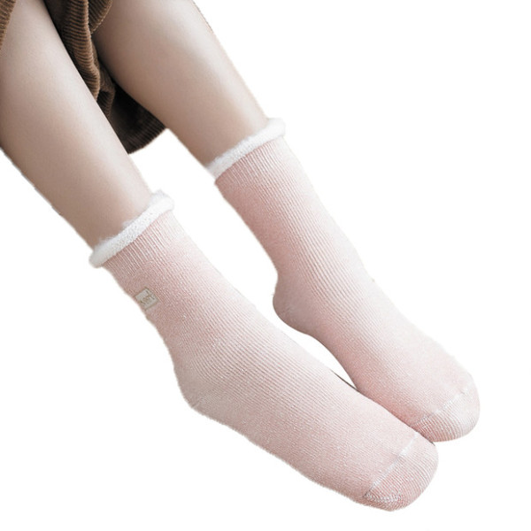 Fuzzy custom wholesale ins candy color crew socks women japanese ankle socks manufacturers girls cartoon socks  factory