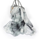 Silk Chiffon Scarf Ladies Long Large Size Shawls Fall Winter Women Neck Scarves Silk Organza Shawl