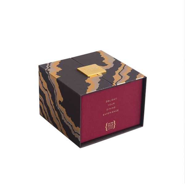 Luxury Magnetic Boxes Custom Logo Unique Rigid Cardboard Paper Wedding Edible Gold Foil Gift Box