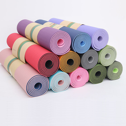 Custom Gym Organic Best Exercise Fitness Folding Gymnastics Logo 6Mm Pilates Eco Friendly Tpe Yoga Mat