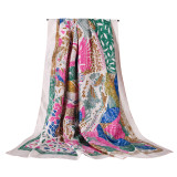 Luxury Printing Ladies Silk Satin Vintage Fashion Neck Scarf For Women