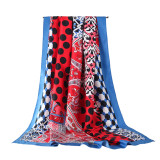 Women Long Fashion Satin Lightweight Printed Scarf Women Neckwear Brand Silk Scarves Wholesale