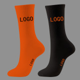 Custom Mens Athletic Football Socks Moisture Wicking Cushion Crew Socks For Outdoor Sports