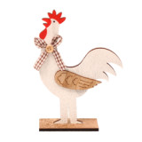 Wooden Easter Chicken Wood Crafts Decorations for Home DIY Ornaments Drops Desktop Decoration Kids Toys