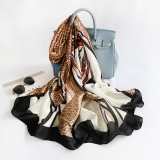 2020 New Design Long Sublimation Print Pattern Scarves Silk Women Soft Comfortable Silk Scarf