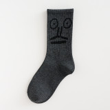 Funny happy women's socks autumn and winter new style Japanese Korean version funny smiley face socks INS college trend