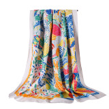Luxury Printing Ladies Silk Satin Vintage Fashion Neck Scarf For Women