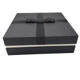High quality Logo  OEM hard paper luxury gift packaging packing paper box  with ribbon close