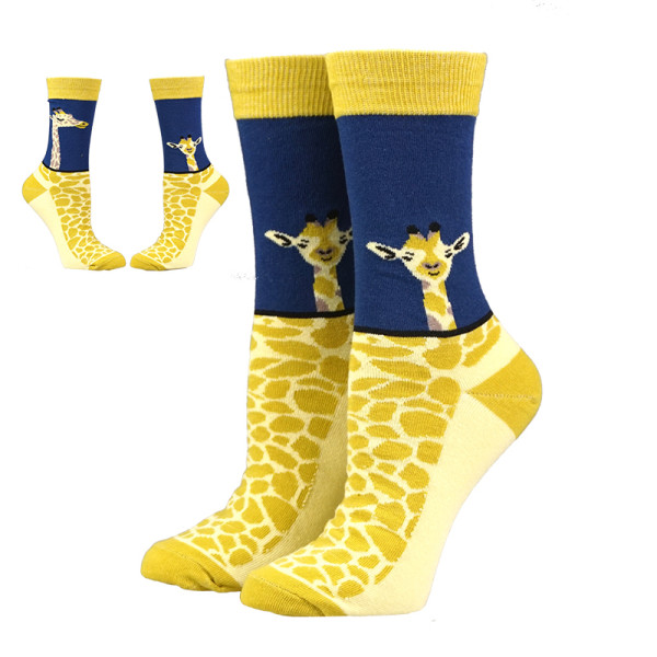 Christmas Gift Novelty Happy Funny Womens Graphic Socks Combed Cotton Fried Egg Watermelon Banana Corn Avocado Giraffe Socks