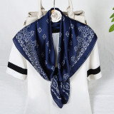 women 40 Colors Cashew Paisley Pattern Square 70*70cm Soft Silk Scarf  Luxury Floral Print Silk Scarf