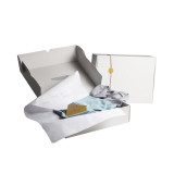 Rigid Corrugated Paper Clothing Packaging Small Mailers White Shipping Boxes With Custom Logo