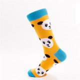 2021 New Arrival Happy Socks Men/Women Fashion Casual Funny Long Sock Panda Animal Pattern Cotton Skateboard Socks