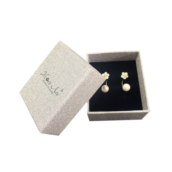 Bespoke Design Custom Logo Cardboard Paper Glitter Earring Jewelry Packaging Box With Foam Insert
