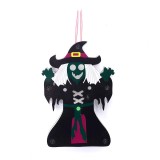 2021 Happy Hallowee hanging paperboard skull with lantern pendant lamp for gift decoration
