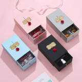 High quality  lipgloss cosmetics silver card paper packaging box