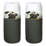 Customized New Cute Dog 3D Printed Socks Female Harajuku Style Creative Interesting Animal Cat Boat Socks