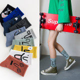 Funny happy women's socks autumn and winter new style Japanese Korean version funny smiley face socks INS college trend