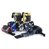 Black Stretch Breathable Elastic Power Lifting Custom Camo Wrist Wraps For Gym With Thumb Loop