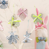 2021 New Design Cute Wooden Decoration Easter hanging decoration home decorarion heart flower butterfly