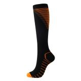 Compression socks knee high for running hiking wholesale custom 20-30mmhg funny colorful football medical socks