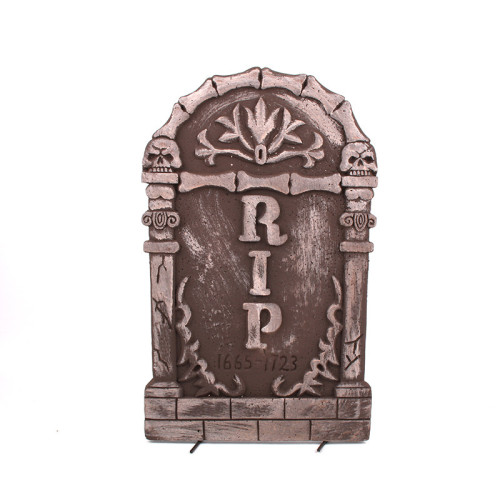 Decor Decoration Outdoor Graveyard Rip Skull Headstone Foam Sign Halloween Skulls Tombstone