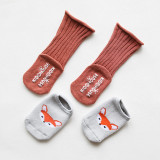 Winter New Fuzzy Terry Socks Thickened Children's Floor Socks Non-Slip Dispensing Toddler Cartoon Baby Socks