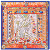 Custom Potala Pilgrimage Nation Style Twill New Ladies Silk Pattern Square Scarf