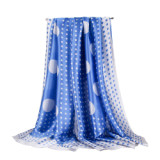 Custom Wave Point 100% Silk Scarf Printing Scarves Silk Silk Scarves Ladies