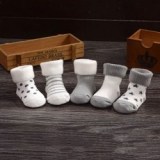 Autumn And Winter New Baby Socks Cartoon Newborn Cotton Socks Thick Fuzzy Children's Terry Socks 0-1-3 Years Old