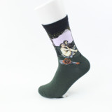 Custom High Quality Happy Style Retro Fashion 3D Art Oil Painting Cotton Men Funny Socks