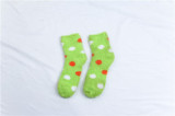 Dots fuzzy socks winter women coral velvet crew socks  girls tube socks wholesale factory