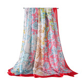 Wholesale Custom Design Printed Fashion Satins Silk Scarf Custom For Women