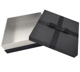 High quality Logo  OEM hard paper luxury gift packaging packing paper box  with ribbon close