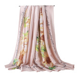New Silk Scarves Women Foulard 180*90cm Long Head Scarf Ladies Shawl Wrap Muffler Bandanna Female Printed Hijab Scarves