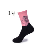 High Quality Factory Custom Character Art Funny Soft Cotton Crew Socks