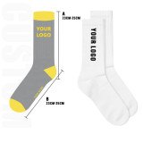 Custom Mens Athletic Football Socks Moisture Wicking Cushion Crew Socks For Outdoor Sports