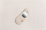 2021 Spring Summer Women Socks Solid Color Cartoon Embroidery Fashion Wild Shallow Mouth Invisible Socks Felmen Slipper Socks