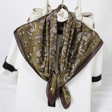 women 40 Colors Cashew Paisley Pattern Square 70*70cm Soft Silk Scarf  Luxury Floral Print Silk Scarf
