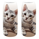 Customized New Cute Dog 3D Printed Socks Female Harajuku Style Creative Interesting Animal Cat Boat Socks