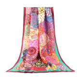2021 new arrival Wholesale large square hijab ladies shawls luxury silk woman women scarf