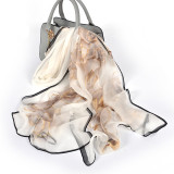 Silk Chiffon Scarf Ladies Long Large Size Shawls Fall Winter Women Neck Scarves Silk Organza Shawl