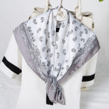 women 40 Colors Cashew Paisley Pattern Square 70*70cm Soft Silk Scarf  Luxury Floral Print Silk Scarf