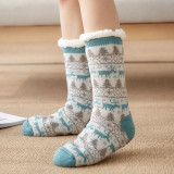 Autumn And Winter Fuzzy Thickening Women Socks Velvet Floor  Adult Home Slippers Socks Warm Sleeping Socks
