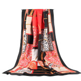 New Style Digital Printing lady Silk Satin 100% Women Silk Scarf