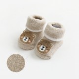 Autumn And Winter Thickened Warm Fuzzy Children's Socks Coral Fleece Baby Tube Socks Non-Slip Baby Floor Socks