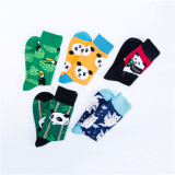 2021 New Arrival Happy Socks Men/Women Fashion Casual Funny Long Sock Panda Animal Pattern Cotton Skateboard Socks