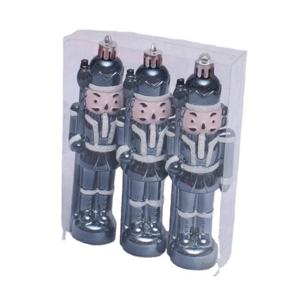 rose gold soldier shape plastic christmas ornament